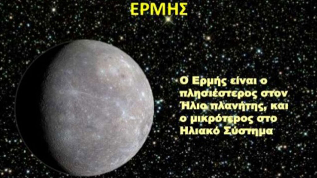 Ο πλανήτης Ερμής